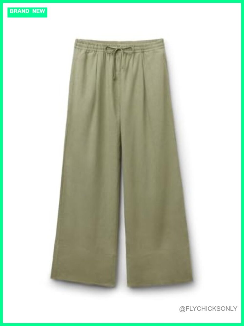 Linen Viscose Palazzo Pants Wide Leg Pull On Casual